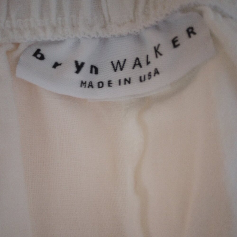 Bryn Walker White 100% Linen Pull On Pants - Picture 5 of 7